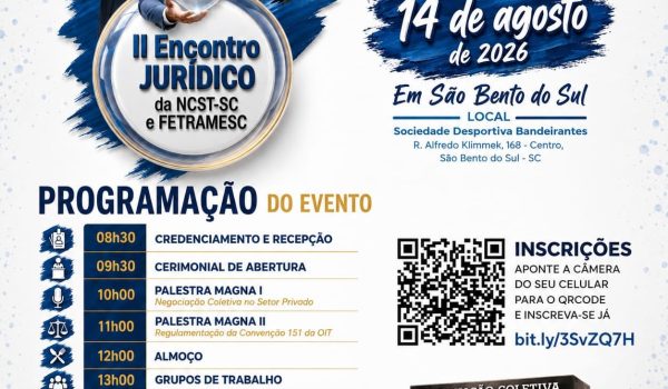 ⚖️ II ENCONTRO JURÍDICO DA NCST-SC E FETRAMESCUm dia de muito conhecimento, troca de experiência